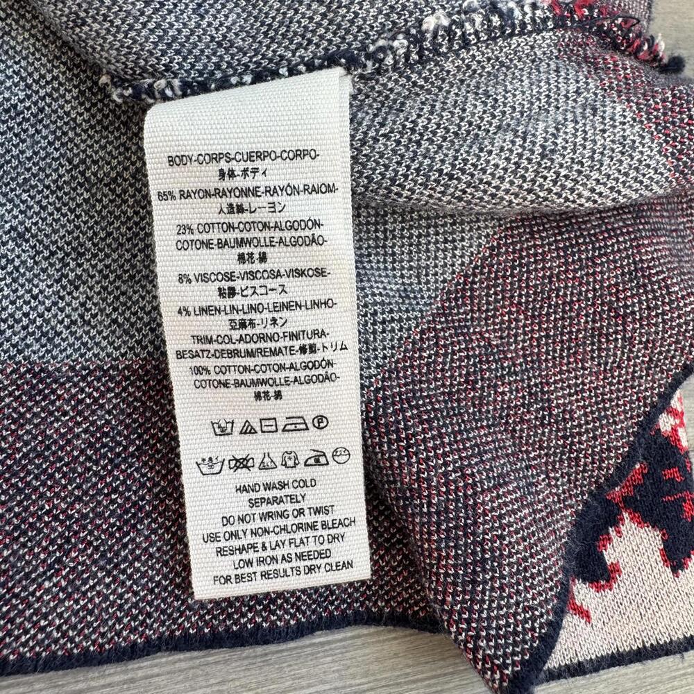 Free People Patchwork Pattern Paisley Poncho Swea… - image 5